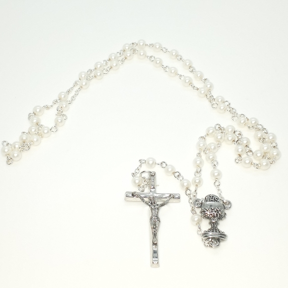 Roman First Communion Rosary - Picture 2 of 3